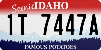 ID license plate 1T7447A