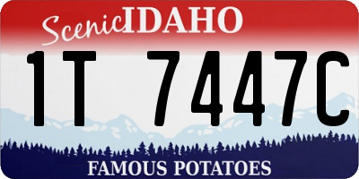 ID license plate 1T7447C