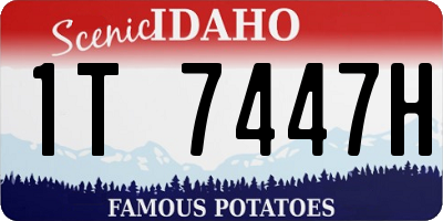 ID license plate 1T7447H