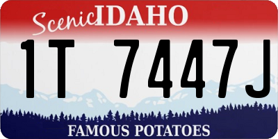 ID license plate 1T7447J