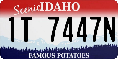 ID license plate 1T7447N