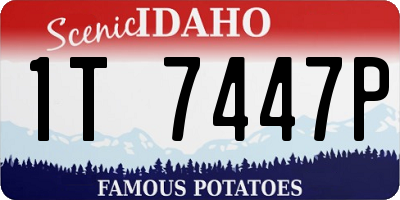 ID license plate 1T7447P