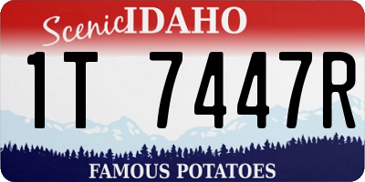 ID license plate 1T7447R