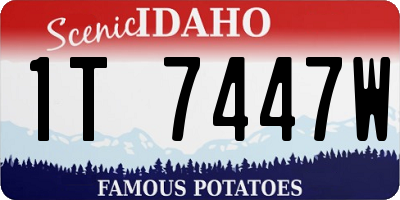 ID license plate 1T7447W