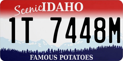 ID license plate 1T7448M