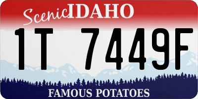 ID license plate 1T7449F
