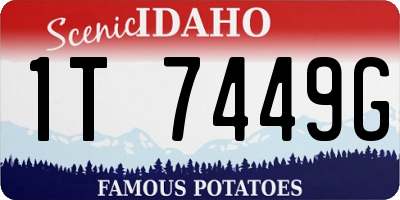 ID license plate 1T7449G