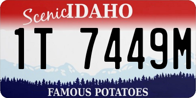 ID license plate 1T7449M