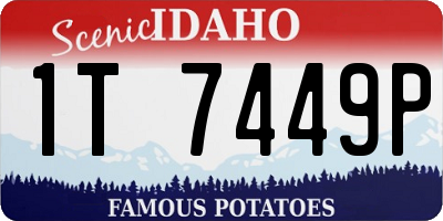 ID license plate 1T7449P
