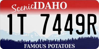ID license plate 1T7449R