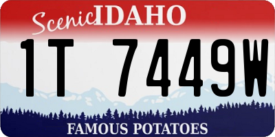 ID license plate 1T7449W