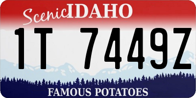 ID license plate 1T7449Z