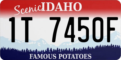 ID license plate 1T7450F