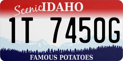 ID license plate 1T7450G