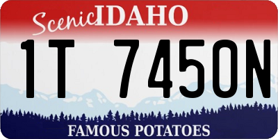 ID license plate 1T7450N