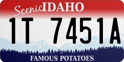 ID license plate 1T7451A