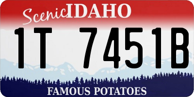 ID license plate 1T7451B