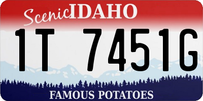 ID license plate 1T7451G