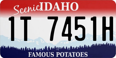 ID license plate 1T7451H