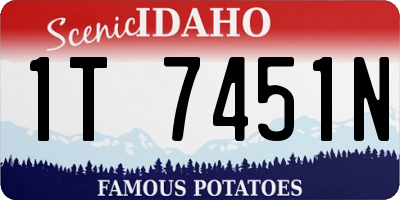 ID license plate 1T7451N