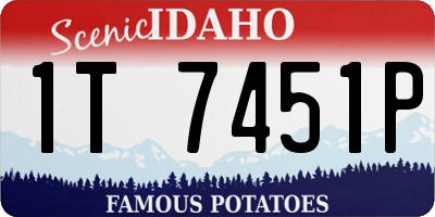 ID license plate 1T7451P