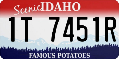 ID license plate 1T7451R