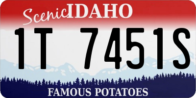ID license plate 1T7451S