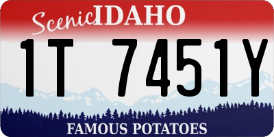 ID license plate 1T7451Y
