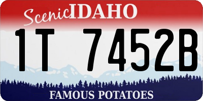 ID license plate 1T7452B