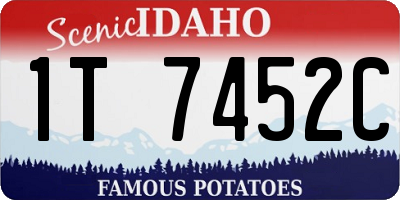 ID license plate 1T7452C