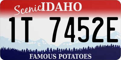 ID license plate 1T7452E