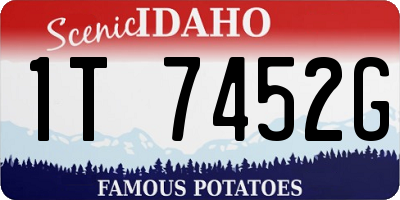 ID license plate 1T7452G