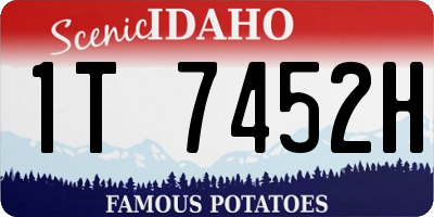 ID license plate 1T7452H