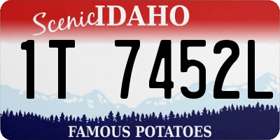 ID license plate 1T7452L
