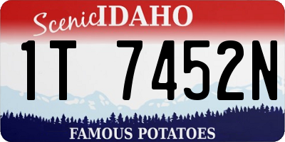 ID license plate 1T7452N