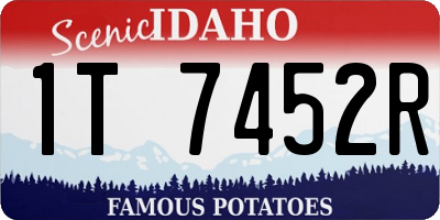 ID license plate 1T7452R