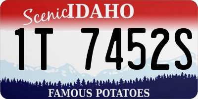 ID license plate 1T7452S