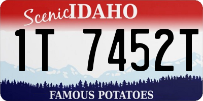 ID license plate 1T7452T