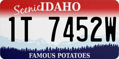 ID license plate 1T7452W