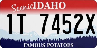 ID license plate 1T7452X