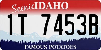 ID license plate 1T7453B