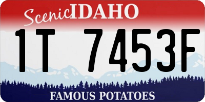 ID license plate 1T7453F