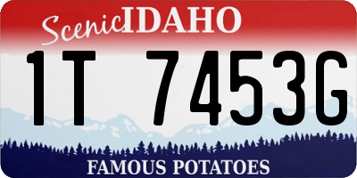 ID license plate 1T7453G
