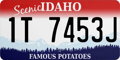 ID license plate 1T7453J
