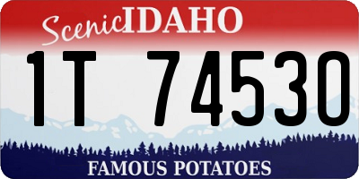 ID license plate 1T7453O