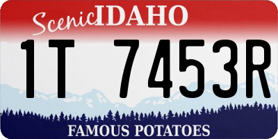 ID license plate 1T7453R