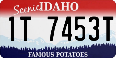 ID license plate 1T7453T