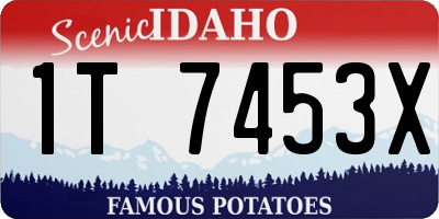 ID license plate 1T7453X