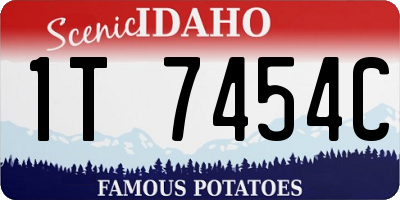 ID license plate 1T7454C