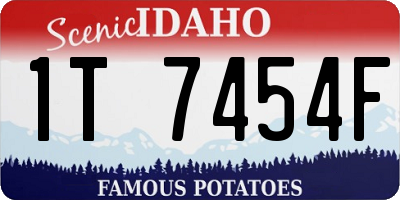 ID license plate 1T7454F